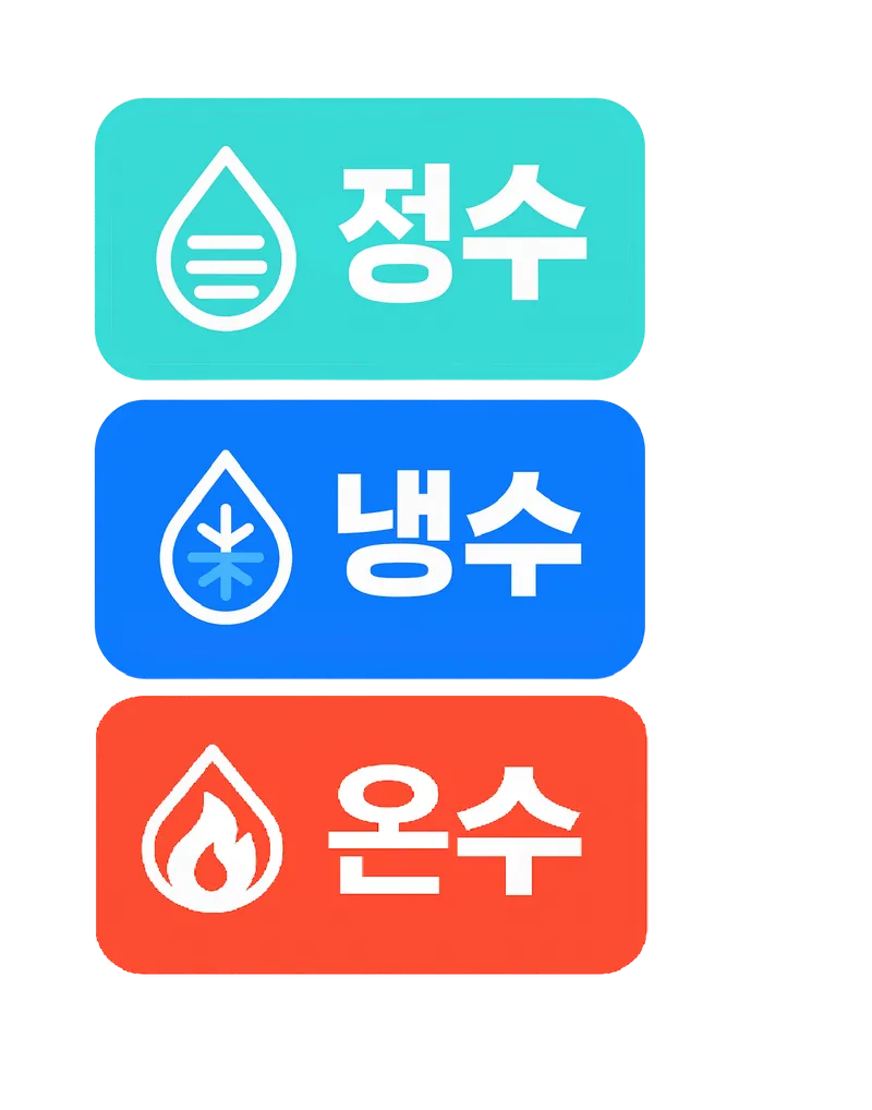 정수 냉수 온수